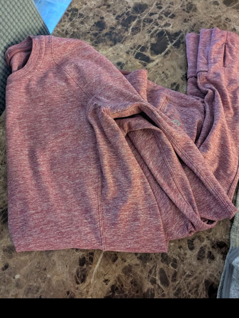 lululemon athletica Heathered Rose Long Sleeve Crew